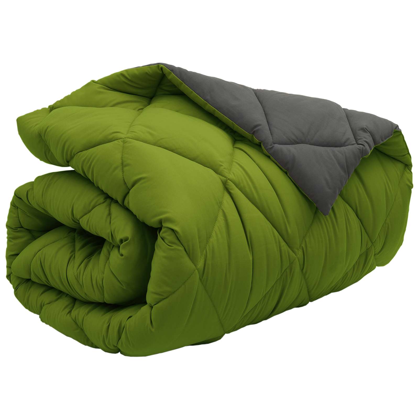 Duvet Invernale Verde e Antracite 140 x 200 cm Microfibra