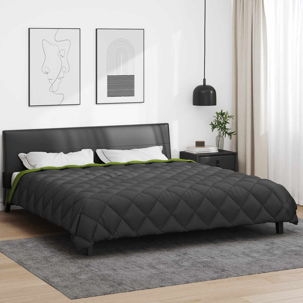 Duvet Invernale Verde e Antracite 200 x 240 cm Microfibra