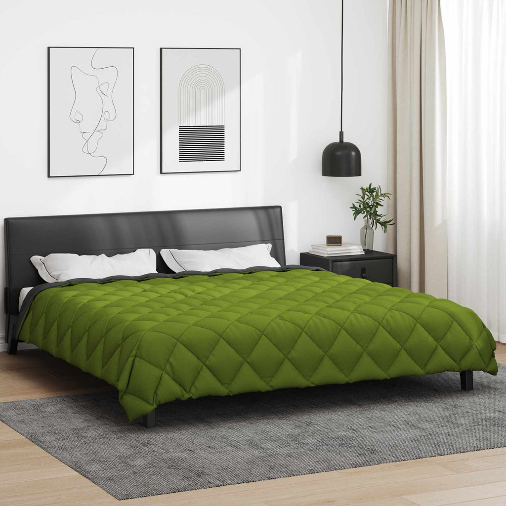 Duvet Invernale Verde e Antracite 200 x 240 cm Microfibra