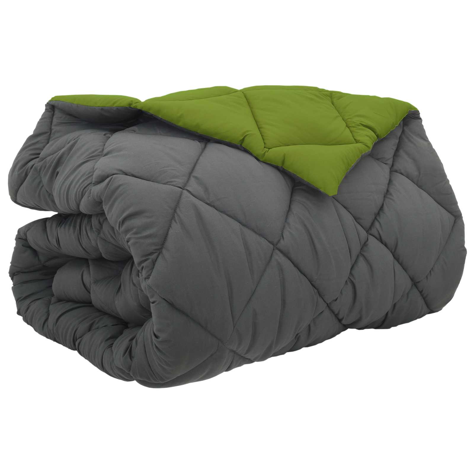Duvet Invernale Verde e Antracite 200 x 240 cm Microfibra
