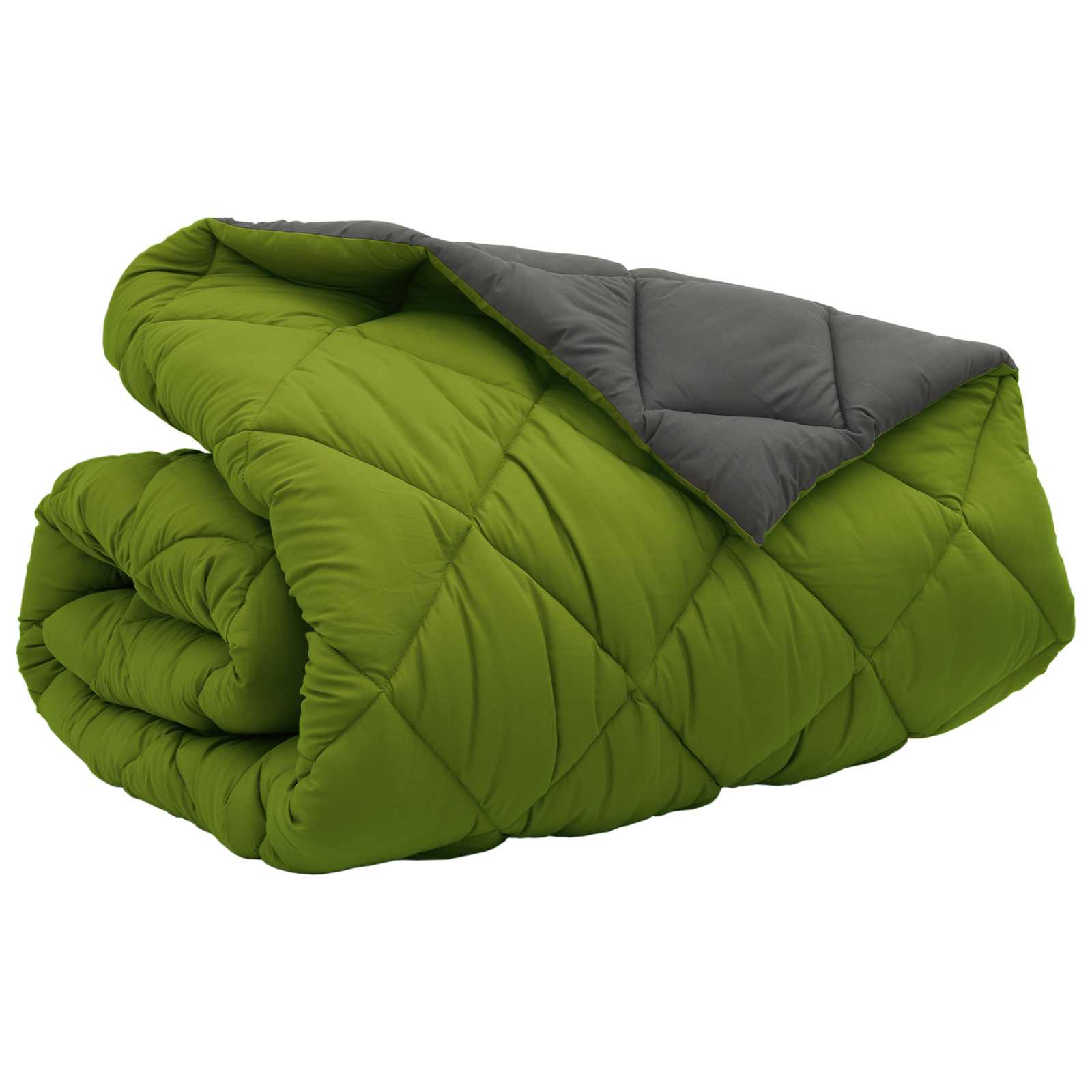 Duvet Invernale Verde e Antracite 200 x 240 cm Microfibra
