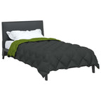 Duvet Invernale Verde e Antracite 140 x 220 cm Microfibra
