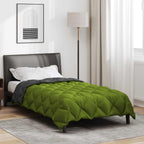 Duvet Invernale Verde e Antracite 155 x 220 cm Microfibra