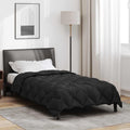 Duvet Invernale Nero 155 x 220 cm Microfibra