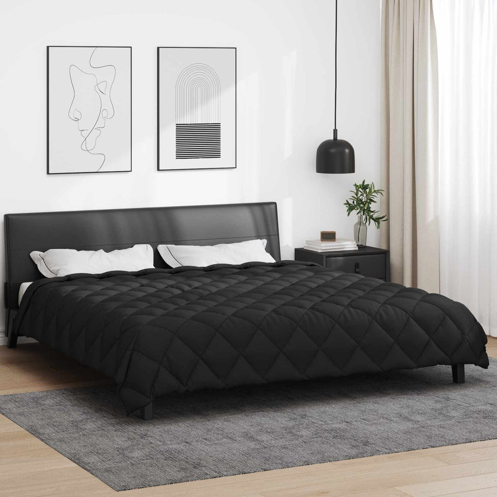 Duvet Invernale Nero 200 x 220 cm Microfibra
