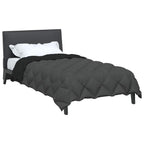 Duvet Invernale Nero e antracite 135 x 200 cm Microfibra