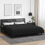 Duvet Invernale Nero e antracite 200 x 200 cm Microfibra