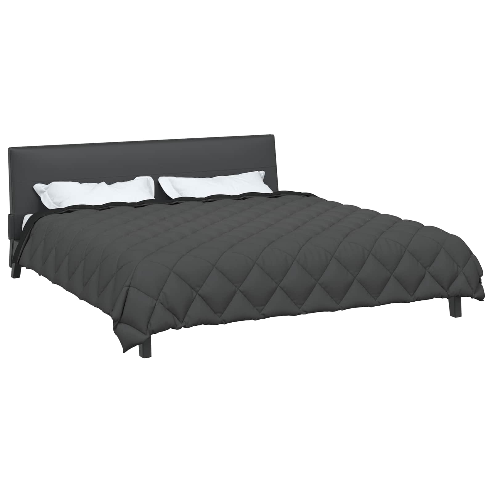Duvet Invernale Nero e antracite 200 x 200 cm Microfibra