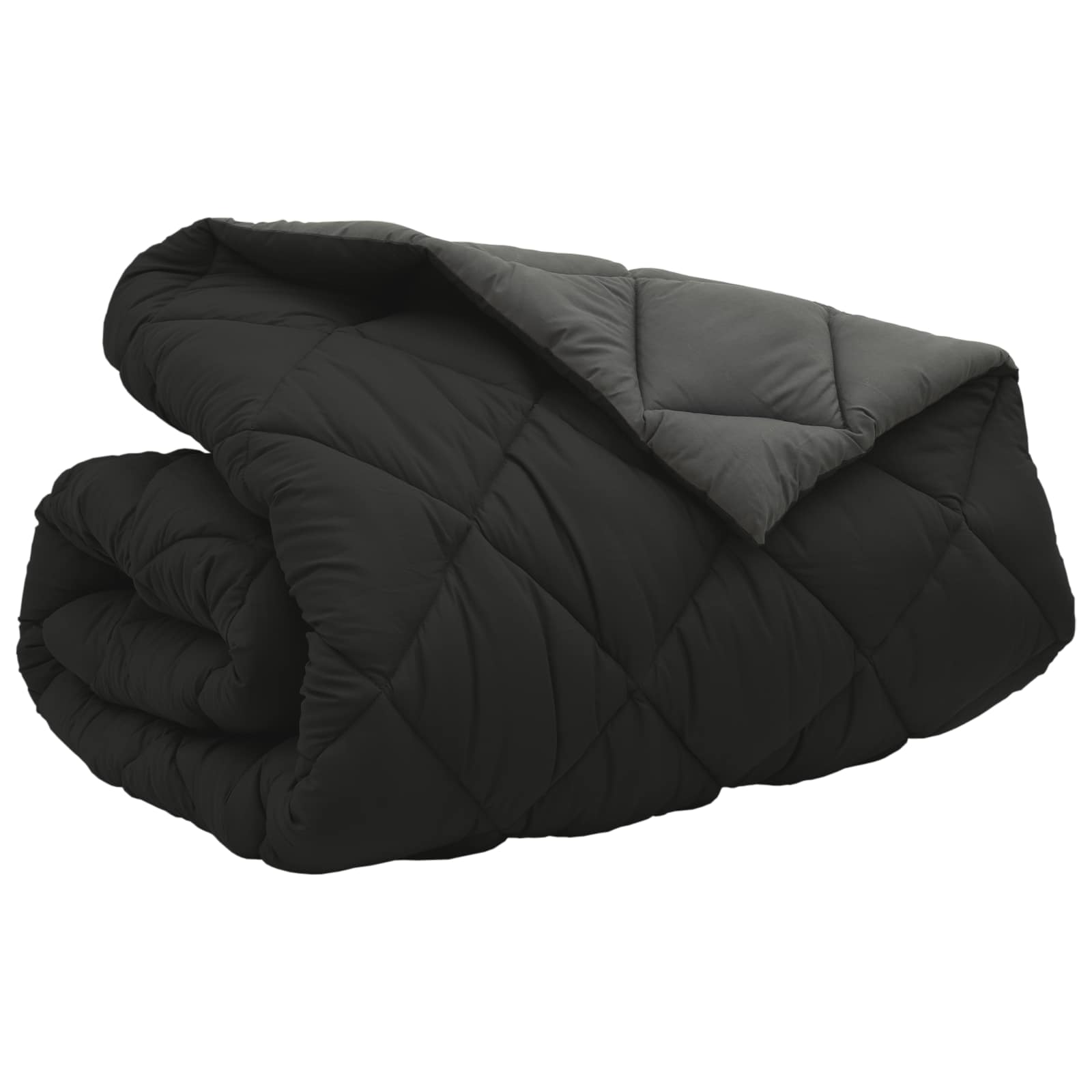 Duvet Invernale Nero e antracite 200 x 240 cm Microfibra