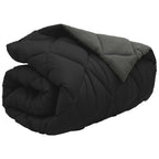 Duvet Invernale Nero e antracite 140 x 220 cm Microfibra