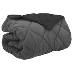 Duvet Invernale Nero e antracite 200 x 220 cm Microfibra