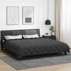 Duvet Invernale Nero e antracite 220 x 240 cm Microfibra
