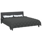 Duvet Invernale Nero e antracite 220 x 260 cm Microfibra