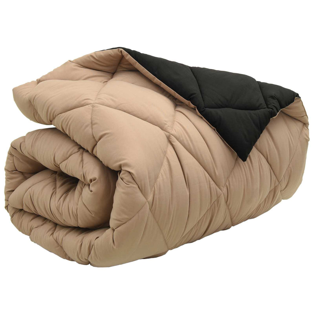 Duvet Invernale Nero e Talpa 140 x 220 cm Microfibra