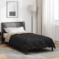 Duvet Invernale Nero e Talpa 155 x 220 cm Microfibra