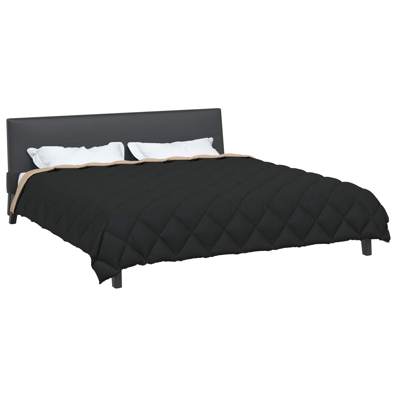 Duvet Invernale Nero e Talpa 200 x 220 cm Microfibra