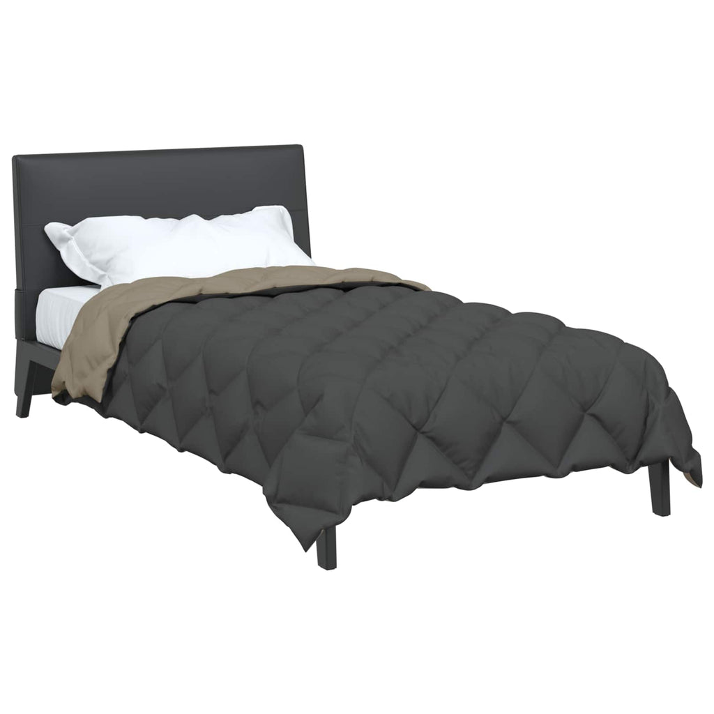 Duvet Invernale Grigio chiaro e Antracite 140 x 200 cm