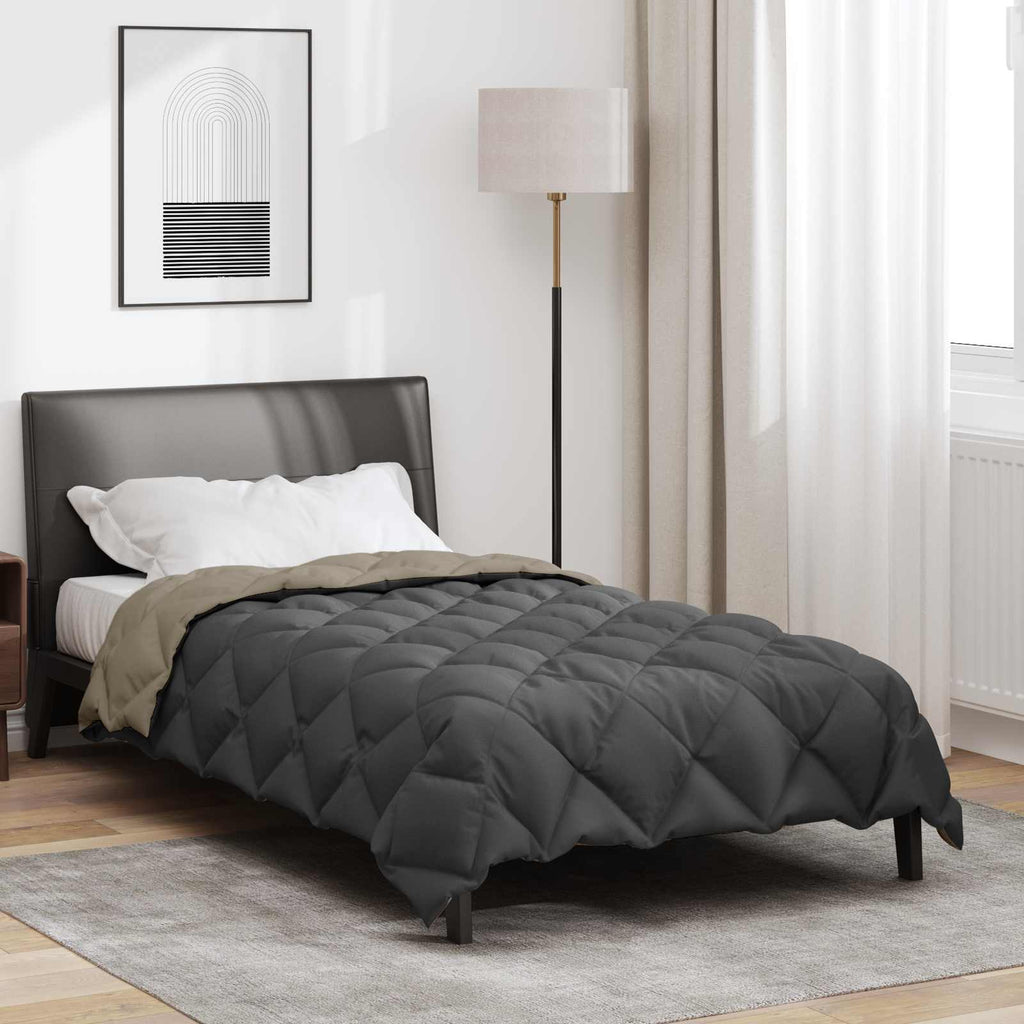 Duvet Invernale Grigio chiaro e Antracite 155 x 220 cm