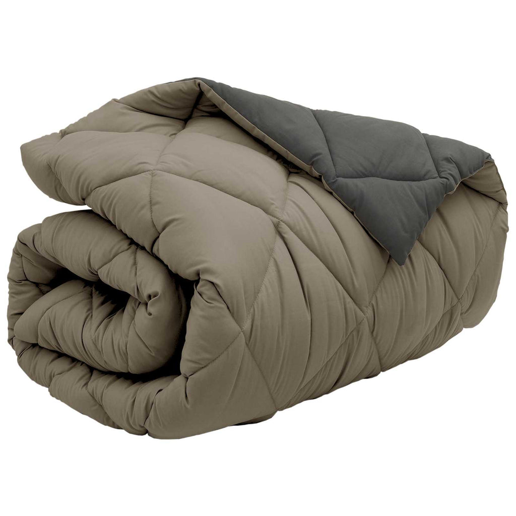 Duvet Invernale Grigio chiaro e Antracite 155 x 220 cm