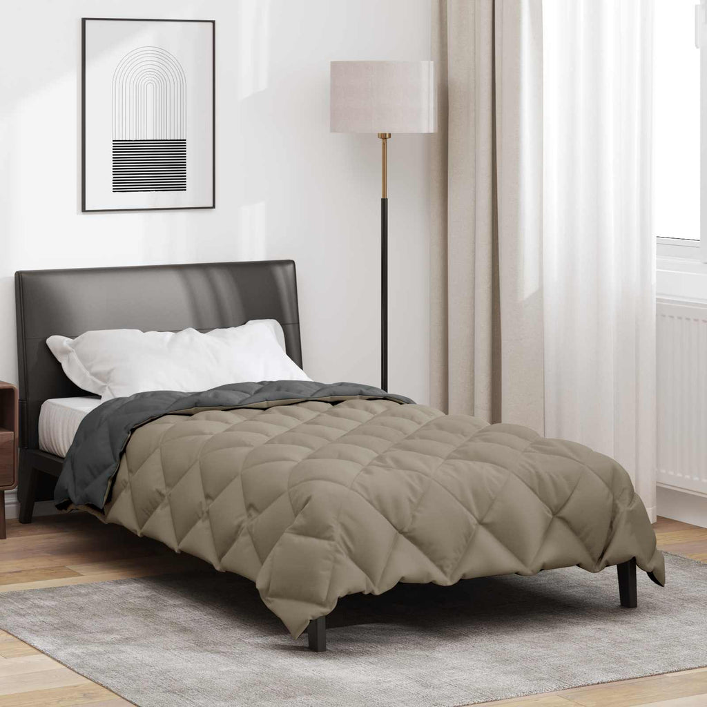 Duvet Invernale Grigio chiaro e Antracite 140 x 220 cm