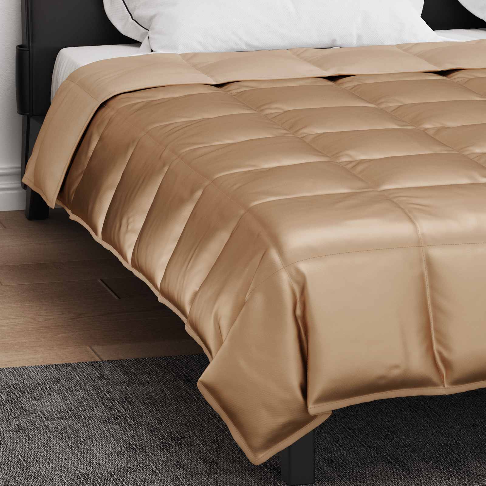 Piumone Completo Annuale Oro 200 x 220 cm Satin e Micropile