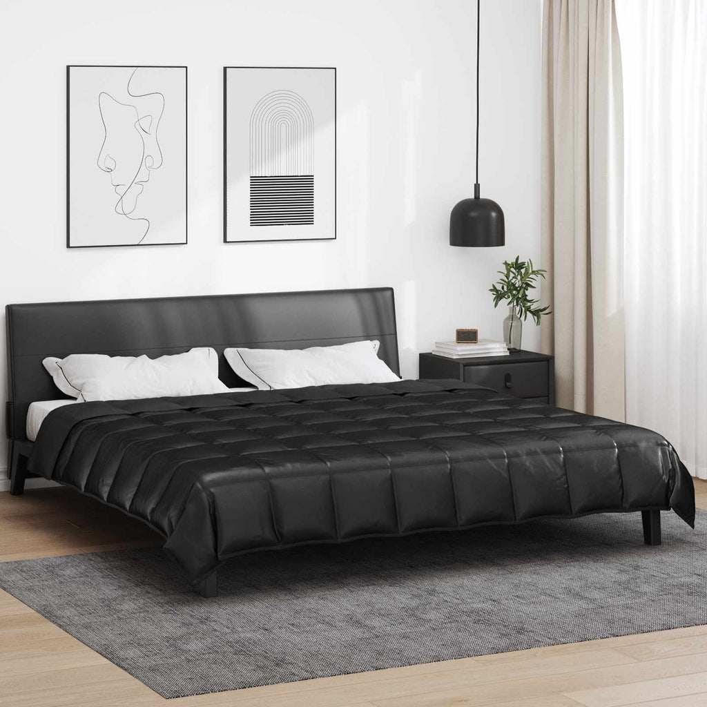 Piumone Completo Annuale Nero 200 x 200 cm Satin e Micropile