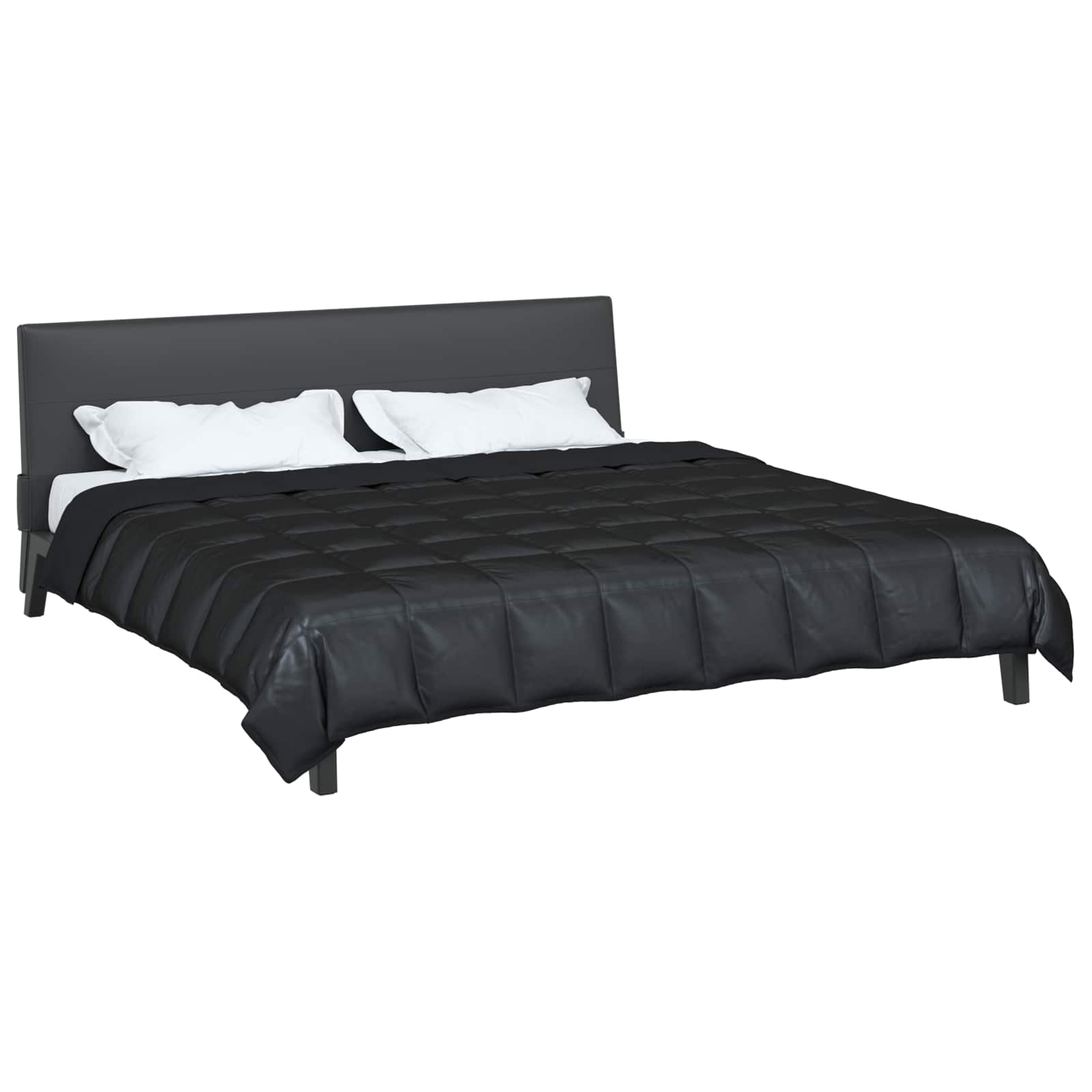 Piumone Completo Annuale Nero 200 x 200 cm Satin e Micropile