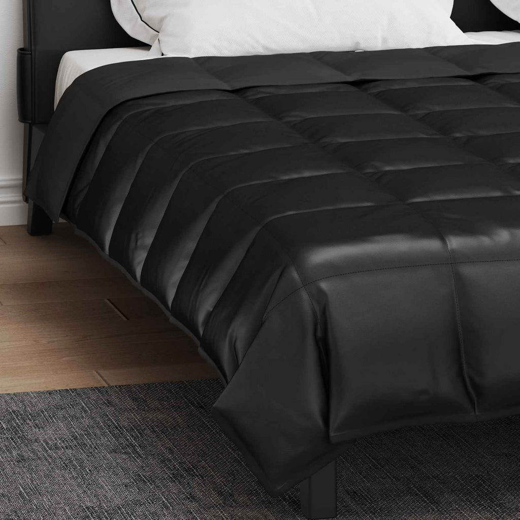 Piumone Completo Annuale Nero 200 x 240 cm Satin e Micropile