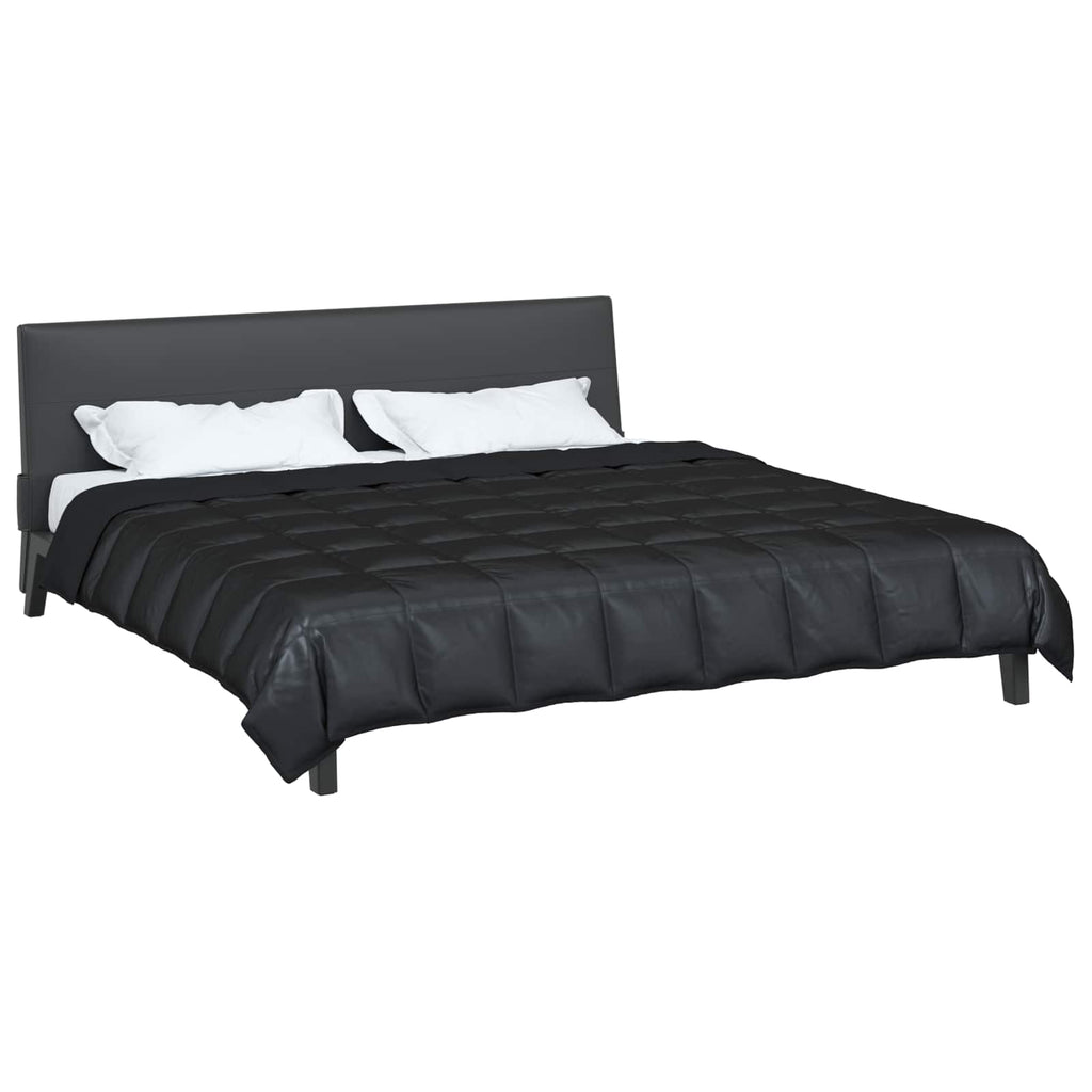 Piumone Completo Annuale Nero 200 x 240 cm Satin e Micropile