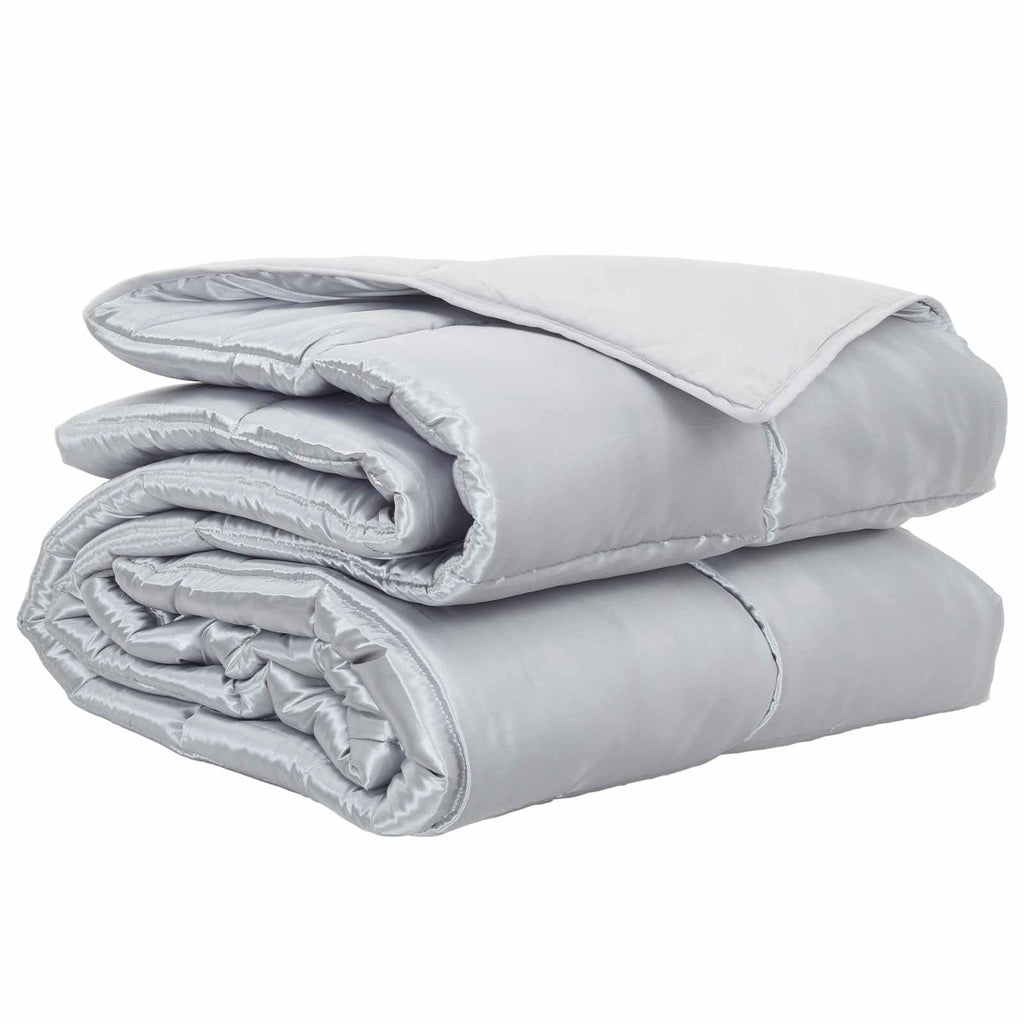 Piumone Completo Annuale Argento 155 x 220 cm Satin e Micropile