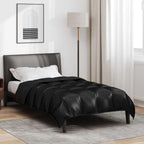 Duvet Invernale Nero 155 x 220 cm Satin e Micropile