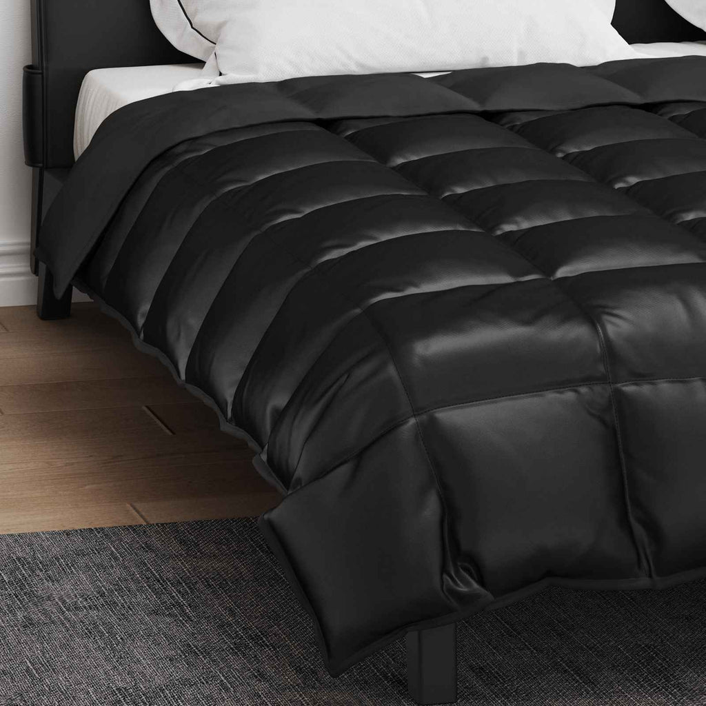 Duvet Invernale Nero 200 x 240 cm Satin e Micropile
