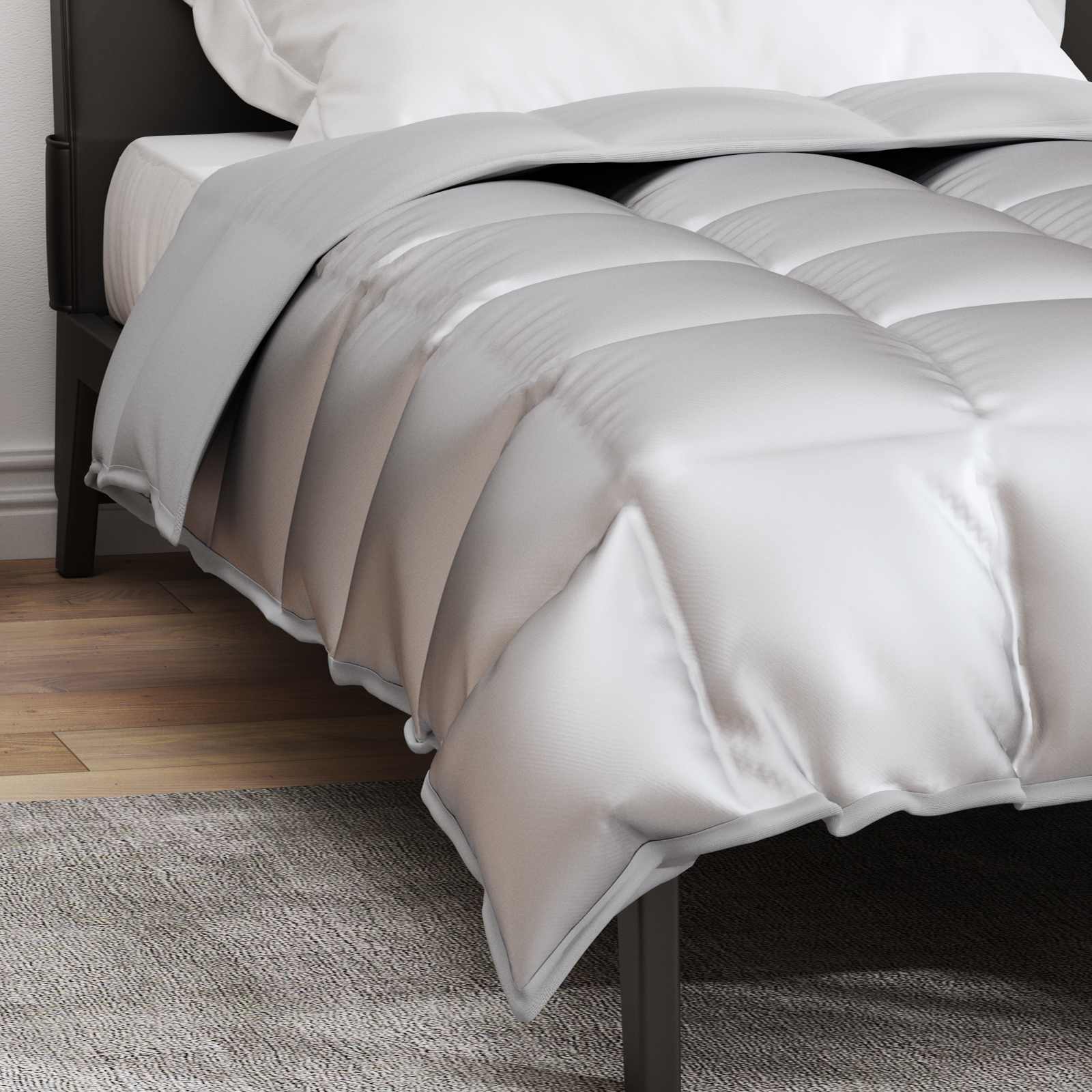 Duvet Invernale Argento 140 x 200 cm Satin e Micropile