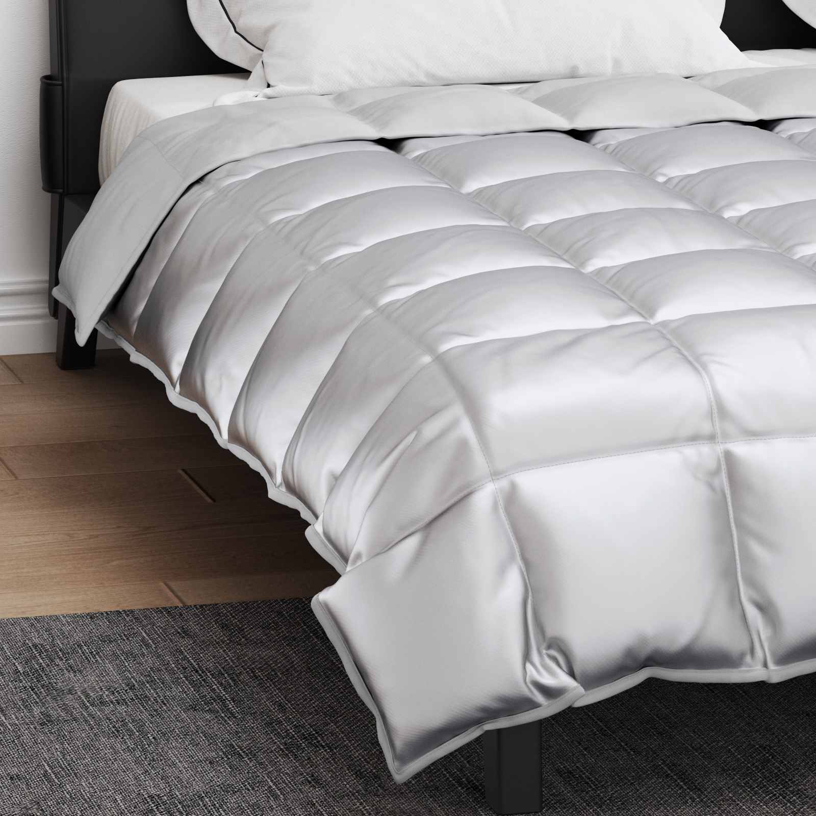 Duvet Invernale Argento 240 x 260 cm Satin e Micropile