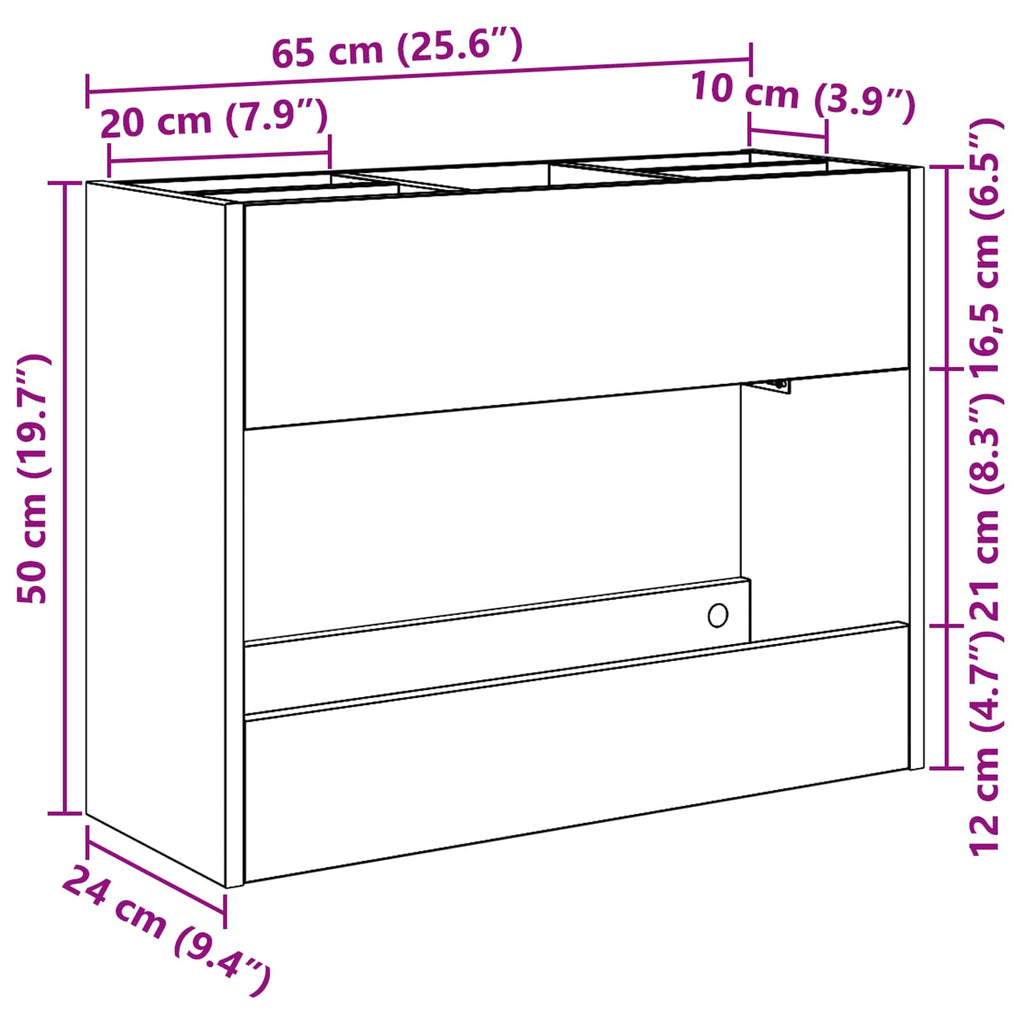 Supporto per Ombrellone Grigio cemento 65 x 24 x 50 cm