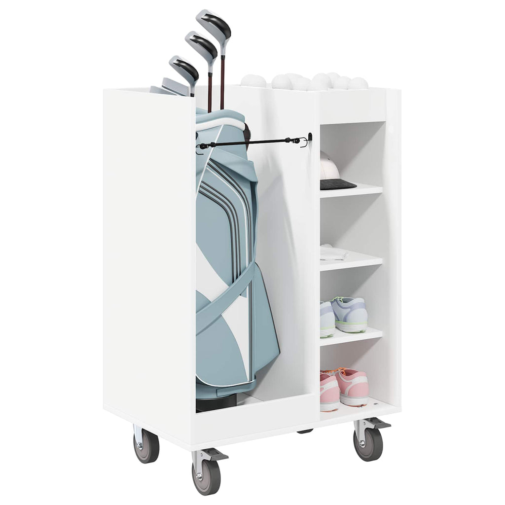Armadio per Golf con ruota Tinta unita Bianco 65 x 45 x 98 cm