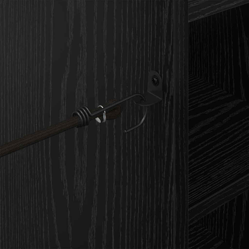 Armadio per Golf con ruota Rovere Nero 65 x 45 x 98 cm