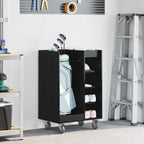 Armadio per Golf con ruota Rovere Nero 65 x 45 x 98 cm