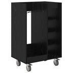 Armadio per Golf con ruota Rovere Nero 65 x 45 x 98 cm