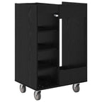Armadio per Golf con ruota Rovere Nero 65 x 45 x 98 cm