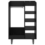 Armadio per Golf con ruota Rovere Nero 65 x 45 x 98 cm