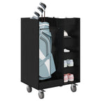 Armadio per Golf con ruota Rovere Nero 65 x 45 x 98 cm