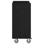 Armadio per Golf con ruota Rovere Nero 65 x 45 x 98 cm
