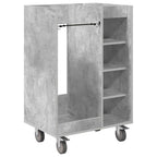 Armadio per Golf con ruota Grigio cemento 65 x 45 x 98 cm