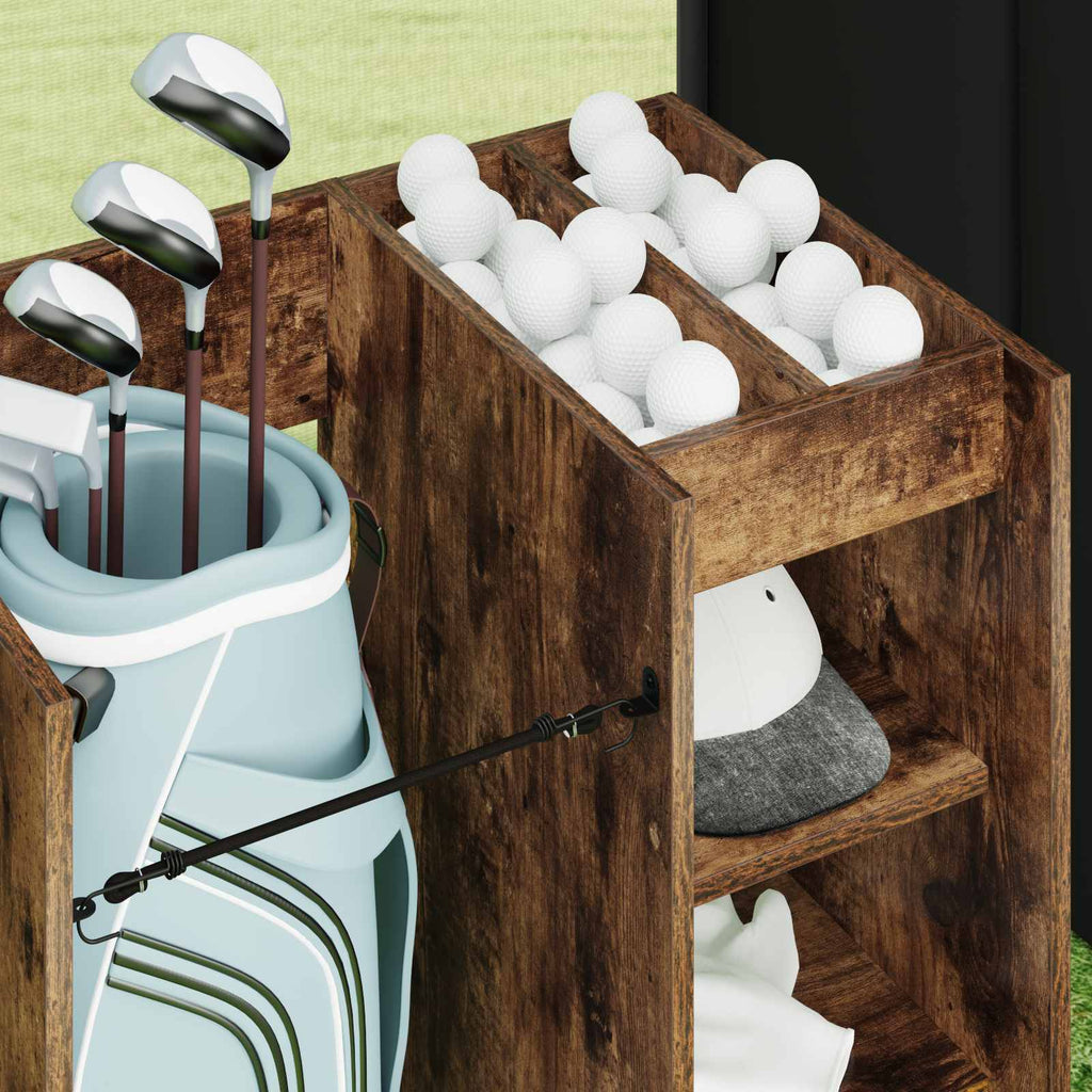 Armadio per Golf con ruota Rovere fumé 65 x 45 x 98 cm