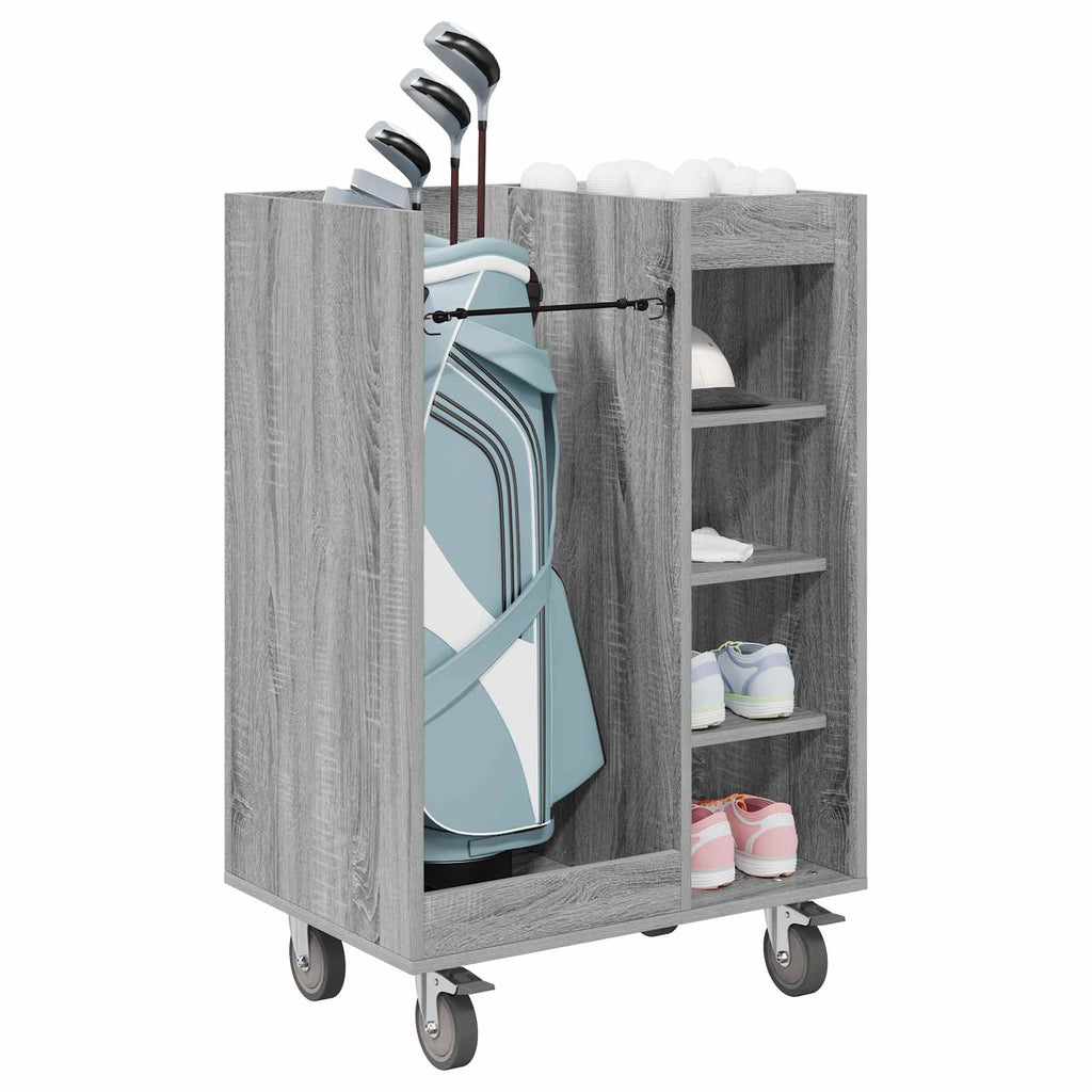 Armadio per Golf con ruota Grigio Sonoma 65 x 45 x 98 cm