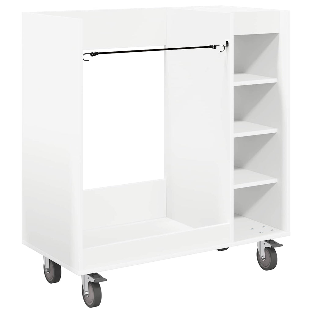 Armadio per Golf con ruota Tinta unita Bianco 90 x 45 x 98 cm