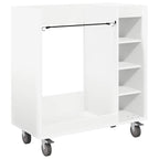 Armadio per Golf con ruota Tinta unita Bianco 90 x 45 x 98 cm
