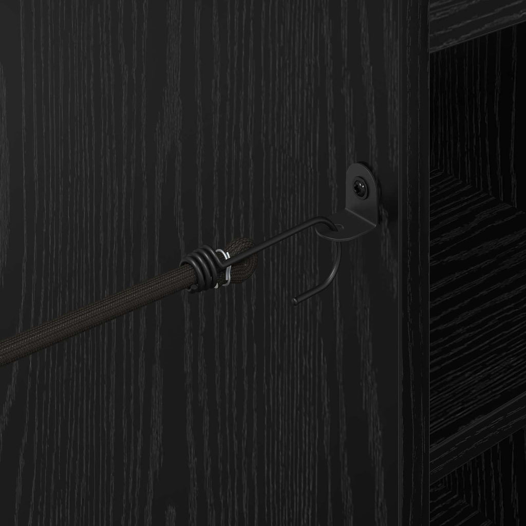 Armadio per Golf con ruota Rovere Nero 90 x 45 x 98 cm