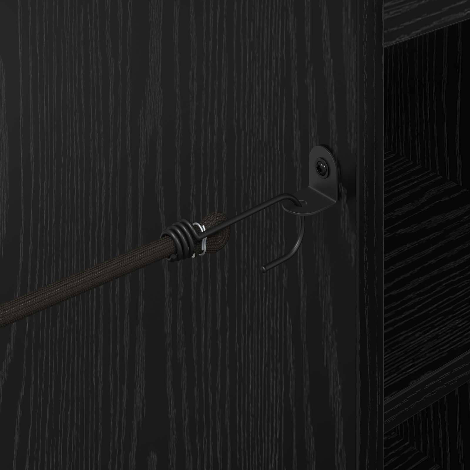 Armadio per Golf con ruota Rovere Nero 90 x 45 x 98 cm